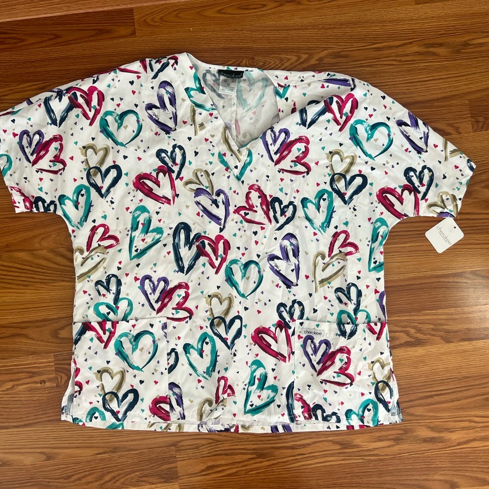 NWT womens XL Cherokee scrub top!